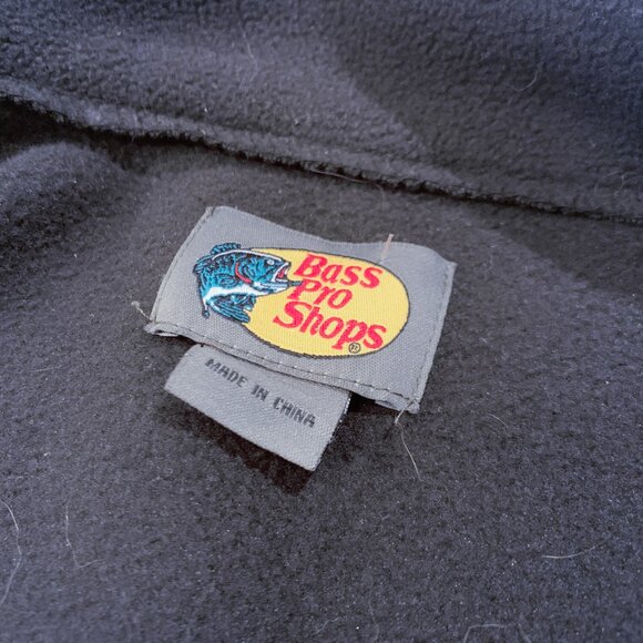 Bass Bro Shops Quarter Zip Men's Sweater Large Black Fleece Camping Hiking - Picture 5 of 11
